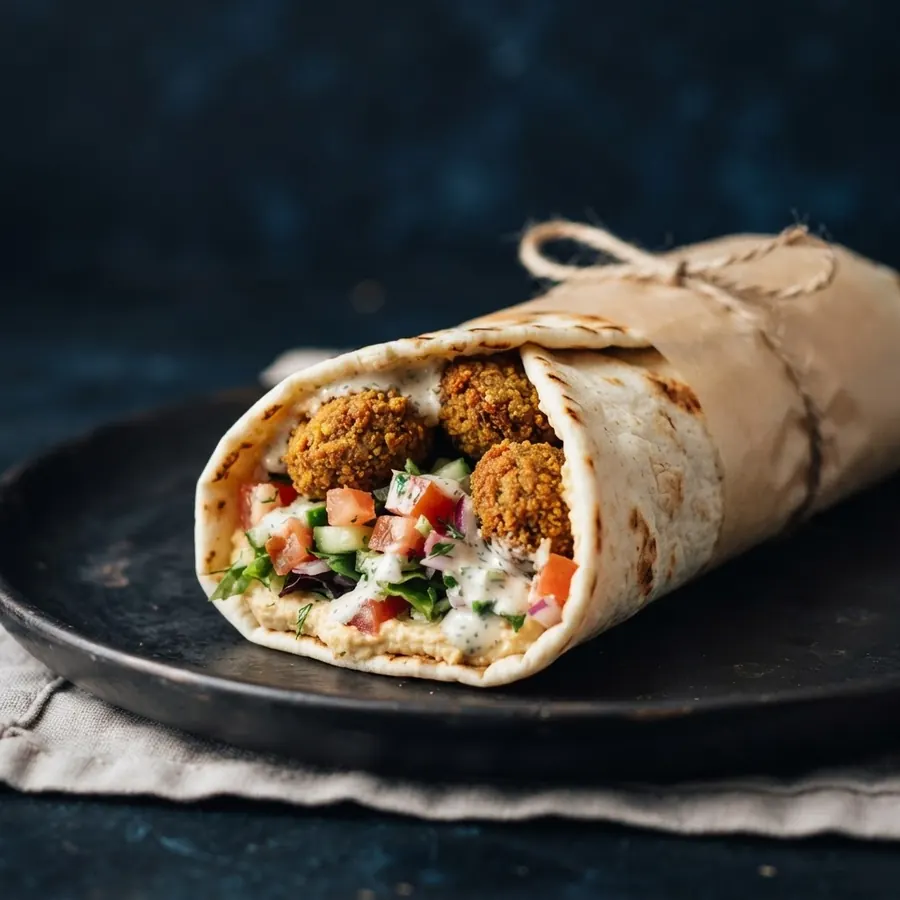 Falafel giros sa humusom